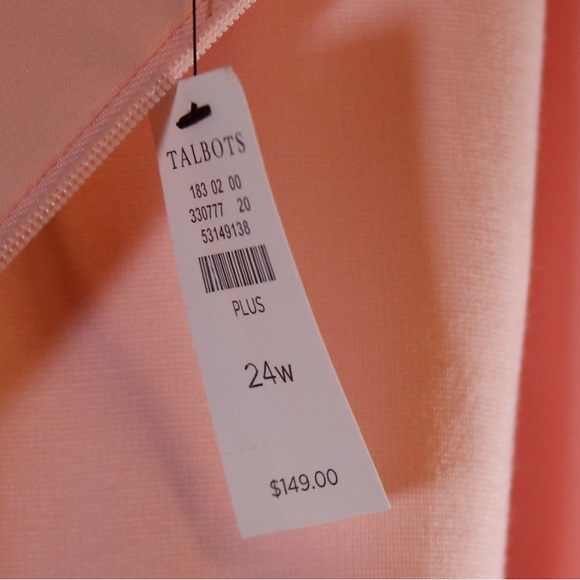 Talbots TIPPED PONTE SHEATH DRESS - SCALLOP PINK - Picture 7 of 9